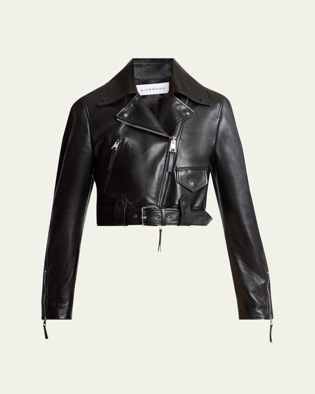 Leather Cocoon Biker Jacket